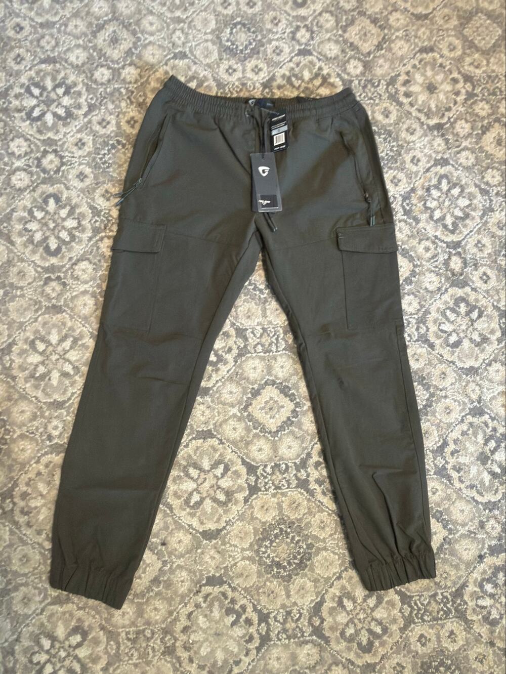 Fried Denim Cargo Jogger Pants Men’s Small Dark Green Stretch NWT Comfort